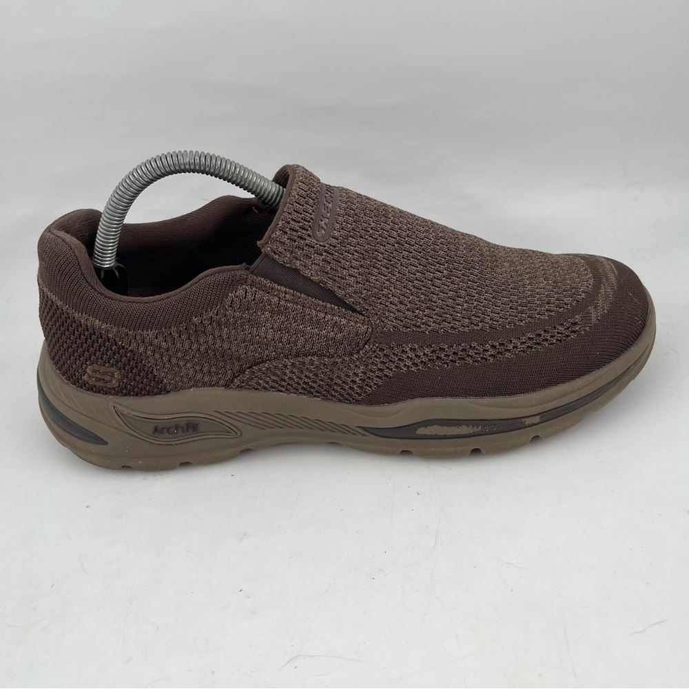 Skechers Mens Arch Fit Motley - SZ 8.5 - Vaseo Brown Slip-On Comfort Loafer Shoe